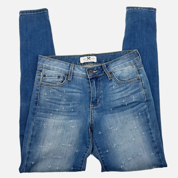 Hammer Jeans Women’s Light Wash Skinny Jeans – Subtle Distressed Pattern Size 7 - Picture 3 of 13